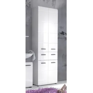 trendteam Bad Stauraumelement 60 x 182 x 31 cm Weiß