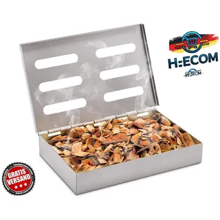 Räucherbox Edelstahl –Smoker Box für Gasgrill, Elektrogrill & Holzkohle + E-Book