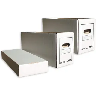 Comic Concept 2x SET Comic-Box (lang) mit Deckel, stapelbarer Karton