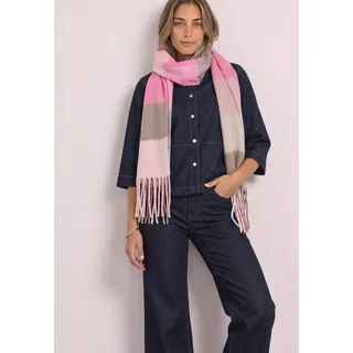 STREET ONE Langer Madras Schal mit Fransen in vintage blush | Gr.: onesize