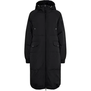 ICHI IHBUNALA DOWN JA Damen Steppmantel Wintermantel Winterjacke Daunenmantel mit Reißverschluss und Kapuze, Größe:S, Farbe:Black (194008) - S