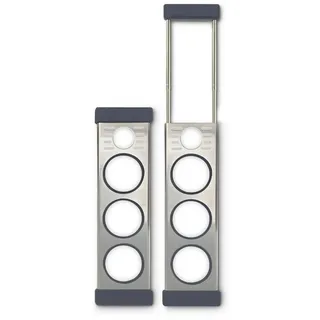 Sanni Shoo Abtropfmatte drip.it – Der Flaschen-Abtropfhalter, Ausziehbar, Spülmaschinenfest, Hitzebeständig bis 220°C, BPA frei silberfarben