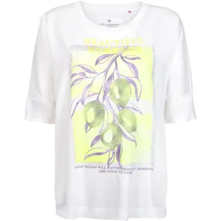T-Shirt LIEBLINGSSTÜCK "DacinaL" Gr. L (40), weiß (offwhite) Damen Shirts Jersey mit Frontmotiv
