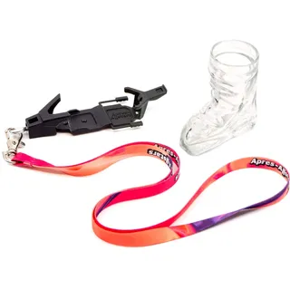 Deggelbam WELTNEUHEIT 1 Stück Schnapsglas Ski Form mit Bindung ! Der absolute Hingucker auf jeder ApresSki Party. Perfekt als Geburtstagsgeschenk! 4cl schwarz (Ein Skiglas im Lieferumfang)
