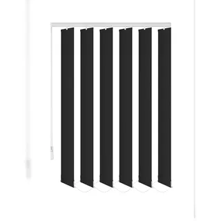 KS Handel 24 Thermo Lamellenvorhang verdunkelnd fertiges Komplettsystem Schiebevorhang (Schwarz Kr-8, 220x250 cm)
