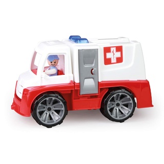 Lena 04456 TRUXX Krankenwagen Einsatzfahrzeug mit Spielfigur als Sanitäter und Krankentrage, Krankenauto mit Zubehör, Krankentransporter mit Türen zum Öffnen, Spielfahrzeug für Kinder ab 24m
