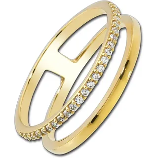 Balia Goldring Balia Ring für Damen 333 Gelbgold, Fingerring Größe 60 (19,1), 333 Gelbgold - 8 Karat (Doppel gold) goldfarben