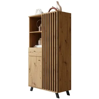 Newroom Highboard 80 x 156 x 40 cm Braun