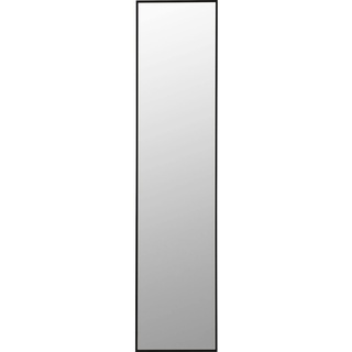 Kare Design Spiegel Bella, Schwarz, Wandspiegel, Spiegel, Glas, Aluminium, Holz, 180x30x3 cm (H/B/T)