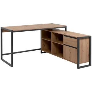 Finori Eckschreibtisch Denver Eiche / Braun