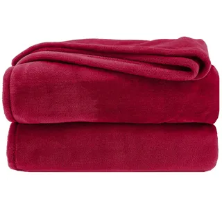 heimtexland Kuscheldecke 130 x 170 cm Rot