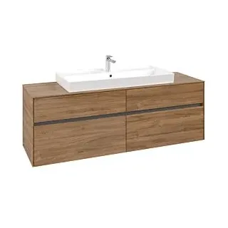 Waschbeckenunterschrank 160 x 55 cm Kansas Oak