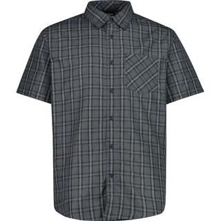 CMP Kurzarmhemd Antracite/Grey/Bianco 4XL