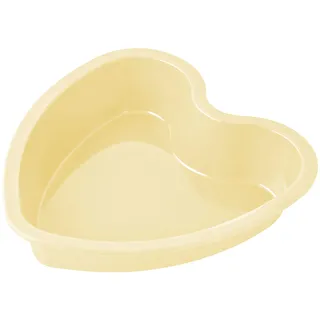 Zenker Herzbackform CANDY, Kuchenform aus Silikon, Backform für eindrucksvolle Kreationen, hochwertige Silikon-Kuchenform (Farbe: Creme) Menge: 1 Stück