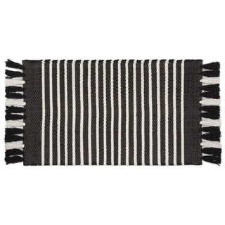 Badematte Badematte Stripes & Structure Off Black / Weiß - 60x100 cm Walra, Badematte Badteppich Duschvorleger Matte bunt