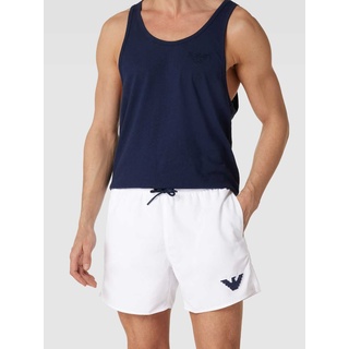 Badehose mit Label-Patch Modell 'SPONGE EAGLE', Weiss, XXL