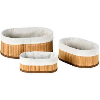 KESPER Bambus Körbchen 3er Set, FSC