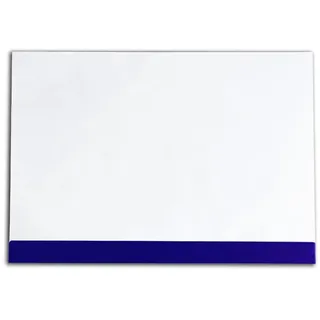 PuK Papier-Schreibtischunterlagen Blanko mit Schutzleiste dunkelblau | DIN A2 59,4 x 42 cm Querformat | verleimt | 25 Blatt zum Abreißen Kantenschutz