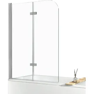 EMKE Emke, - 120x140cm Duschtrennwand für Badewanne Faltwand Duschabtrennung Badewannenaufsatz Nano Einfach-reinigung Beschichtung