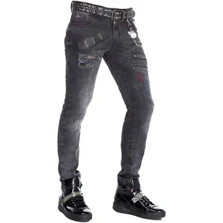 Bequeme Jeans CIPO & BAXX Gr. 33, Länge 34, schwarz Herren Jeans
