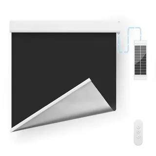 CINONEKO Elektrisches Rollo Verdunkelungsrollo mit Fernbedienung, Klemmfix ohne Bohren, Thermo Sonnenschutz Sichtschutz Rollo für Fenster, Schwarz 80x170 cm (BxH)