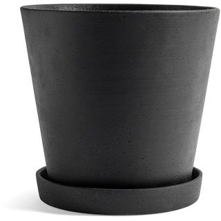 HAY - Blumentopf mit Untersetzer XXL, schwarz
