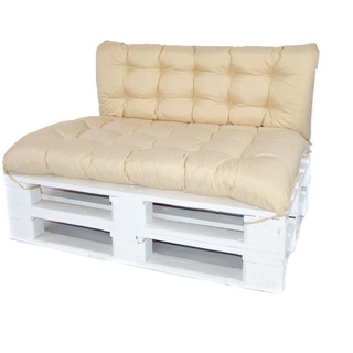 Mayaadi Home Auflagekissen Palettenkissen Euro Paletten Sofa MH-DA-01, (Einzelkissen) beige|braun 120 cm x 10 cm x 40 cm