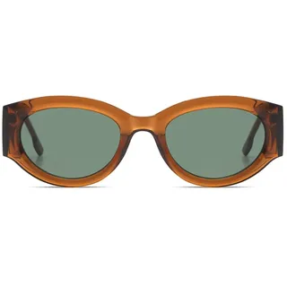 KOMONO Dax Bronze Unisex Oval Cellulosepropionat-Sonnenbrille für Damen und Herren mit UV-Schutz und kratzfesten Gläsern - Einheitsgröße