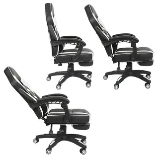 Melko Gamingstuhl Gaming-Stuhl Schwarz / Weiß