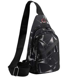 Pomrone Brusttasche Sling Rucksack Sling Bag Schultertasche Umhängetasche Dreieck Pack Herren Und Damen Leicht Kleier Sling Rucksäcke Für Wanderungen, Reisen, Radfahren, Hundewandern