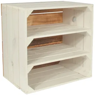 CHICCIE Weinregal Wino aus Holz - Greta Weiß 2X Regal Holzkiste