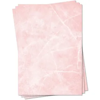 LYSCO Gastronomie Papier (Rot-Eis-Marmor, DIN A4, 100 Blatt, MPA-5151b) für Speisekarten. Marmoriertes Papier, Marmorpapier rot zweiseitig bedruckt, für alle Drucker/Kopierer geeignet