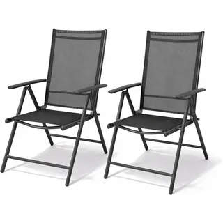 Mojawo Klappstuhl 54 x 54 x 106 cm grau 2 St.