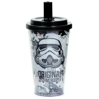 Disney Coffee-to-go-Becher Star Wars Storm Trooper Isolierter Kaffeebecher Thermobecher 500 ml grau