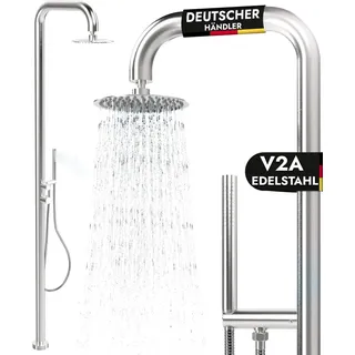 lawa living and lifestyle Gartendusche Silber Edelstahl