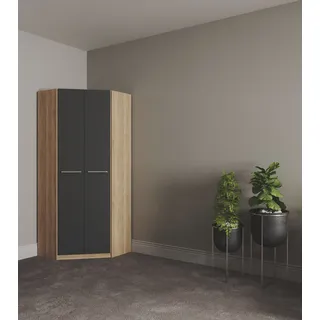 Priess Eckschrank Barcelona 78 x 193 x 78 cm Schwarz
