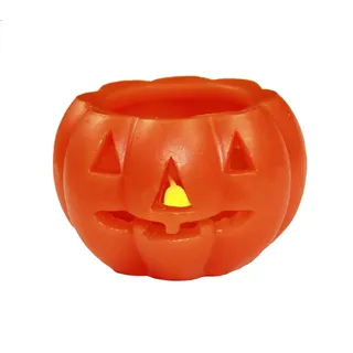 HAAC 2er Set Led Kürbis Kerze Halloween Größe 10 cm x 7 cm Farbe orange