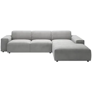 Pure Home Lifestyle Ecksofa 9125, Grau, Kunststoff, 4-Sitzer, Ottomane rechts, L-Form, 300x189 cm, Goldenes M, Made in EU, Oeko-Tex® Standard 100, DGM-Emissionslabel, seitenverkehrt erhältlich, Hocker erhältlich, Wohnzimmer, Sofas & Couches, Wohnlandschaften, Ecksofas