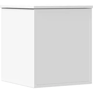 vidaXL Truhe, Spielzeugkiste mit Stauraum Deckel, Aufbewahrungsbox für Wohnzimmer, Auflagenbox Kissenbox Kiste, Weiß Holzwerkstoff