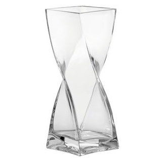 Leonardo Vase 014103 Volare, Glas, Tischvase, eckig, gedreht, Höhe 30 cm