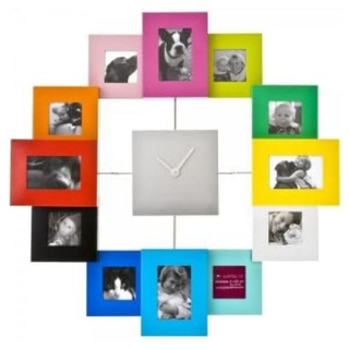 Present Time Bilderrahmen Bilderrahmen mit Uhr Family Time Multicolor