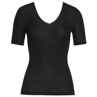Hanro T-Shirt Woolen Silk Kurzarm in Black | Gr.: XL