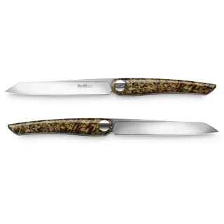 Nesmuk SOUL Steakmesser, 2er-Set Karelische Maserbirke