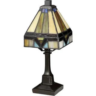 Quoizel Holmes Tiffany Mini-Tischlampe Bunt