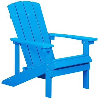 Beliani Muskoka Gartenstuhl 60 x 80 x 100 cm blau