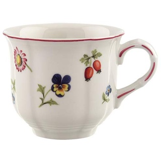 Villeroy und Boch - Petit Fleur Kaffeetasse, zarte Tasse aus Premium Porzellan mit filigranen Reliefs und blumig-fruchtigen Motiven, 200 ml