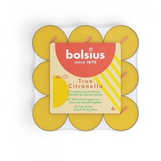 bolsius - Duftteelichter - Citronella - 144 Stück, Gelb, 8717847154996