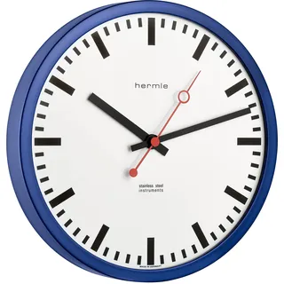 HERMLE Bahnhofsuhr 30,0cm 30471-Q72100 blau
