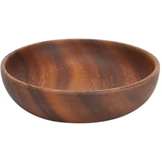 wosume Holzschale Salatschüssel Holz Holzschüssel Wooden Furit Dish Holzschüssel Salatschüssel,17.5 * 4cm Holz Snack Dish Obst Essen Salat Suppe Schüssel für Home Coffee Shop Verwendung