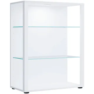 VCM Vitrine Glasol 70 x 35 x 90 cm Weiß
